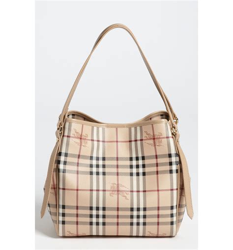 burberry haymarket check and leather card case|Burberry haymarket check tote bag.